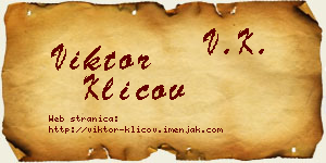 Viktor Klicov vizit kartica